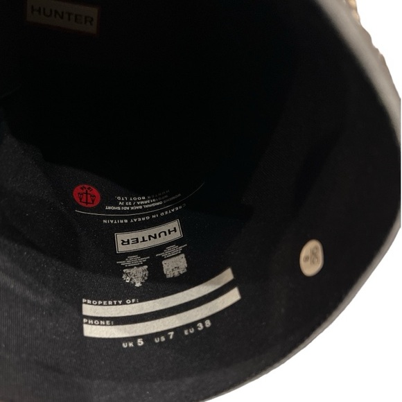 Hunter Original Back Adjustable Short Rain Boots Wellies black ice 7 NEW - Picture 7 of 7